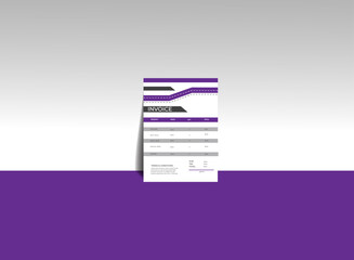  Business invoice for your business, print ready invoice template.