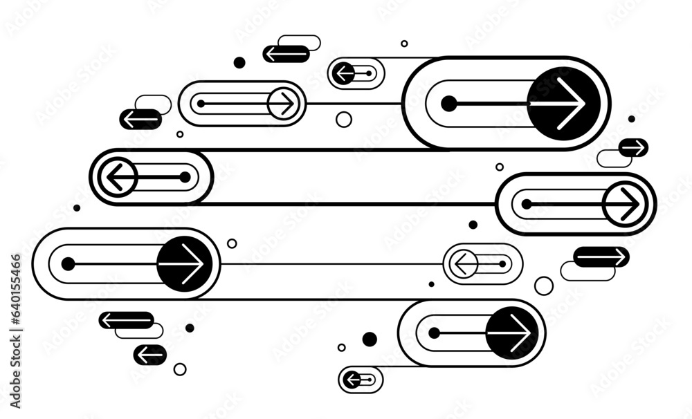 Poster abstract technology system connections vector geometric background, future tech dynamic composition,