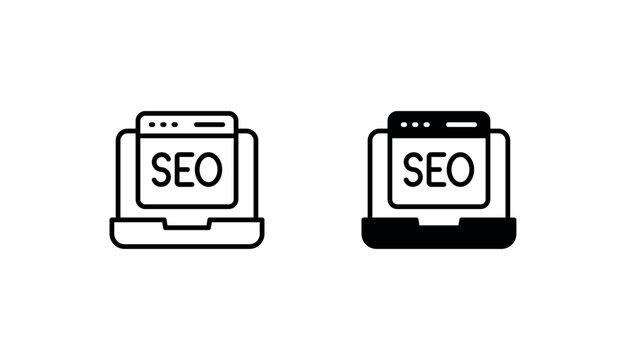 Seo icon design with white background stock illustration