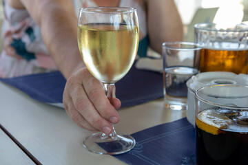 A glass of wine
