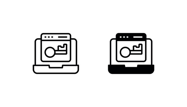 Keyword icon design with white background stock illustration