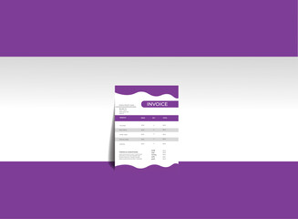Template for a business corporate invoice.