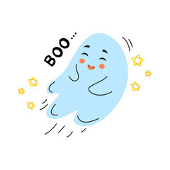 readymade ghost banner, cute spooky illustration, ghost character, ghost, cute ghost, doodle ghost, halloween ghost, cute ghost character, boo, cartoon ghost