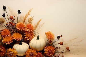 Autumn still life in honor of Thanksgiving, lunch and dinner in the family. 