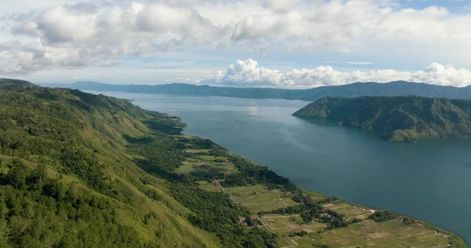 Samosir is a large volcanic island in Lake Toba, located in the north of the island of Sumatra in Indonesia