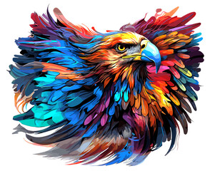 Obraz premium Noble and majestic eagle in vector art style.