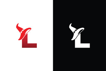 Halloween letter L logo Design. Halloween letter L logo or icon template design.