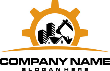 construction building logo, house logo, apartment repair logo
