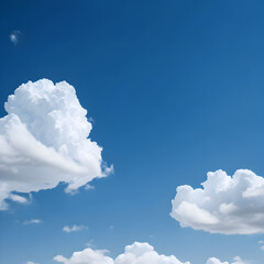 Naklejka na ściany i meble Comolus clouds in a beatiful sky