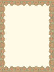 an ornate frame traditional vintage mandala pattern template background