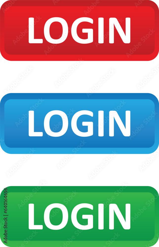 Poster login vector web button. web button with action of login. ui button concept. vector illustration