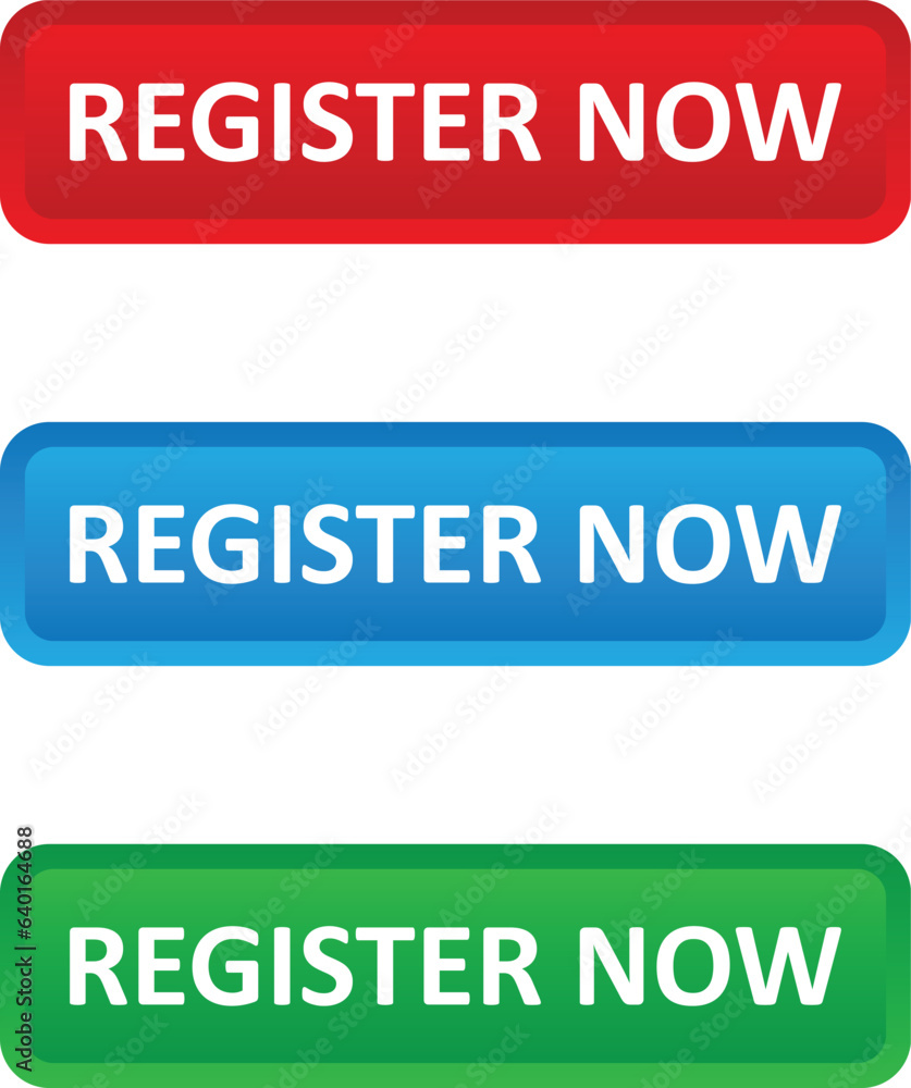 Poster register now vector web button. web button with action of register now. ui button concept. vector il