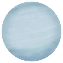 Uranus - the 7 planet in the solar system. for schools, astronomy lessons, notebook covers. In astrology, symbol god of the sky, patron of the Aquarius zodiac sign. Watercolor isolated illustration © Mari Ka