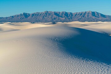 Mountain Range and Dunes at White Sands National Park