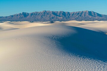 Mountain Range and Dunes at White Sands National Park
