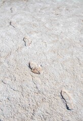 Footsteps at White Sands National Park