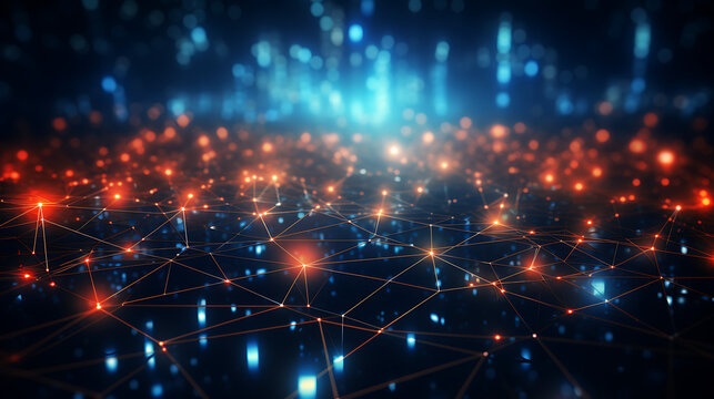 close up of virtual world data - abstract online web illustration