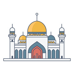 elegant mosque or masjid vector illustration clipart sticker vector png for milad un nabi or ramdan eid mubarak