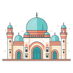 mosque or masjid vector illustration clipart sticker vector png for milad un nabi or ramdan eid mubarak