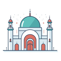 mosque or masjid vector illustration clipart sticker vector png for milad un nabi or ramdan eid mubarak