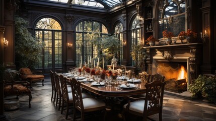 table setting at restaurant