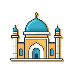 mosque or masjid vector illustration clipart sticker vector png for milad un nabi or ramdan eid mubarak