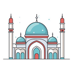 mosque or masjid vector illustration clipart sticker vector png for milad un nabi or ramdan eid mubarak