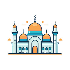 mosque or masjid vector illustration clipart sticker vector png for milad un nabi or ramdan eid mubarak