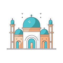 mosque or masjid vector illustration clipart sticker vector png for milad un nabi or ramdan eid mubarak