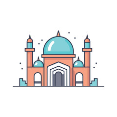 mosque or masjid vector illustration clipart sticker vector png for milad un nabi or ramdan eid mubarak