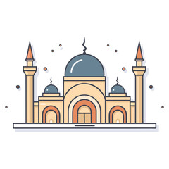 mosque or masjid vector illustration clipart sticker vector png for milad un nabi or ramdan eid mubarak