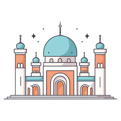 mosque or masjid vector illustration clipart sticker vector png for milad un nabi or ramdan eid mubarak