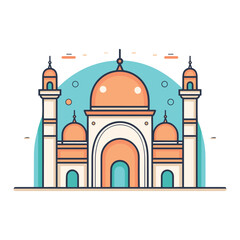 mosque or masjid vector illustration clipart sticker vector png for milad un nabi or ramdan eid mubarak