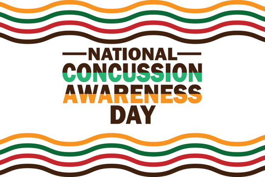 National Concussion Awareness Day Background. Health Concept. Template for background, banner, card, poster with text inscription. Vector illustration