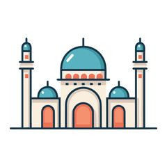 mosque or masjid vector illustration clipart sticker vector png for milad un nabi or ramdan eid mubarak
