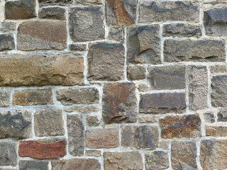 Close Up Stone Wall Texture with big bricks on ancient historic church in Germany, Europe no 3