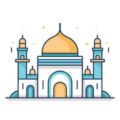 mosque or masjid vector illustration clipart sticker vector png for milad un nabi or ramdan eid mubarak