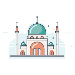 mosque or masjid vector illustration clipart sticker vector png for milad un nabi or ramdan eid mubarak