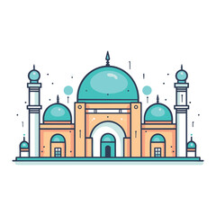 mosque or masjid vector illustration clipart sticker vector png for milad un nabi or ramdan eid mubarak