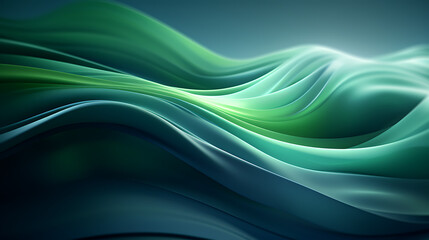 abstract silk and soft wavy background. - green and blue