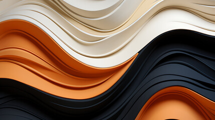a abstract painting of various brown colored shapes, in the style of smooth curves, minimalist backgrounds, light black and orange. 