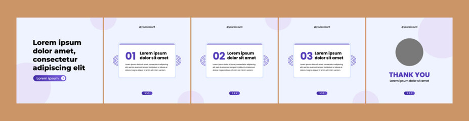 editable carousel slide template for social media post © Rozin
