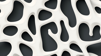 Bold abstract, black and white background, flat design. - Seamless tile. Endless and repeat print.
