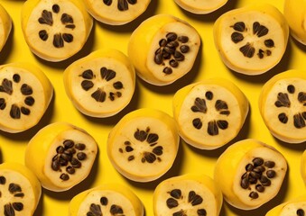 Fototapeta premium Professional photography of Pattern of Pawpaws fruits. Generativ