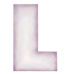 A-Z alphabet purple watercolor