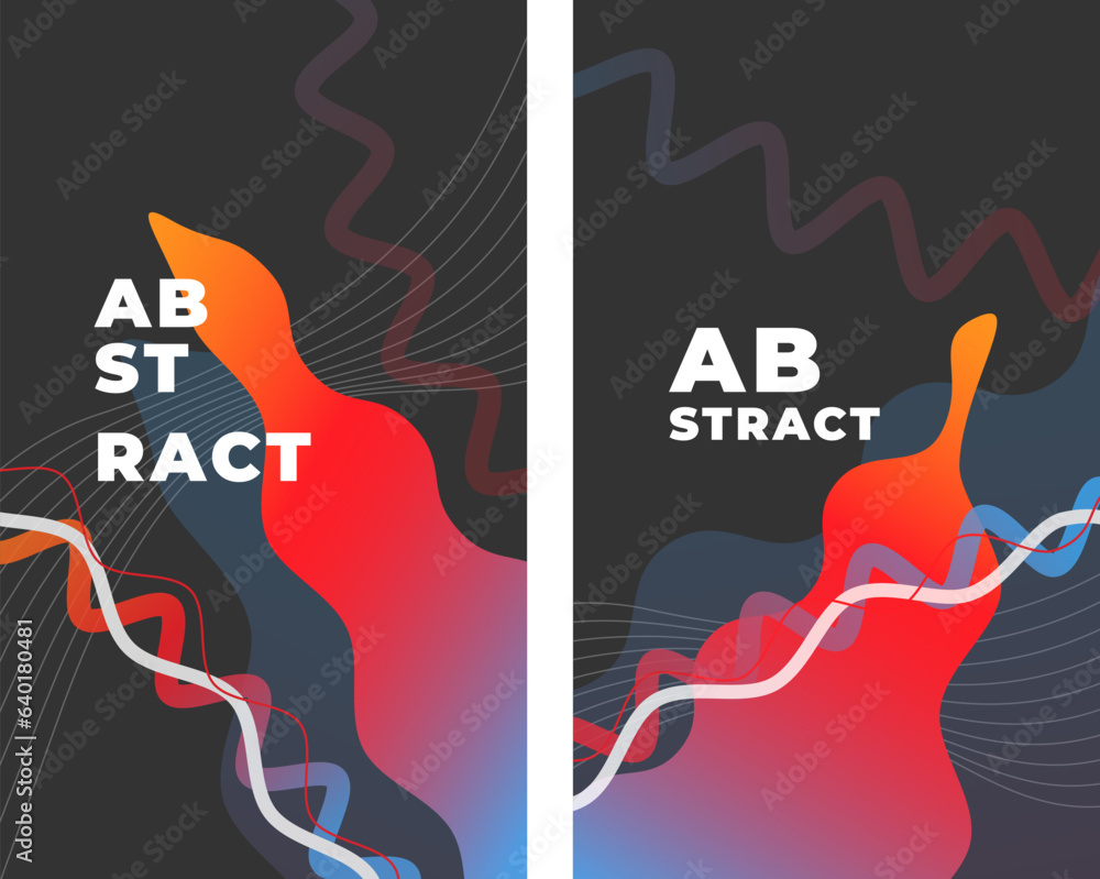 Poster dynamic fluid wave modern abstract background