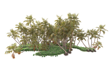 Landscape isolated on transparent background 3d rendering illustration