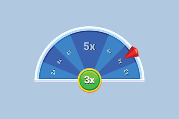 Fototapeta premium vector wheel of luck fortune on bokeh