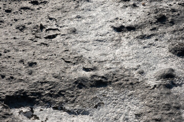Backgrounds made of rocks and sea salts formed from minerals and above them