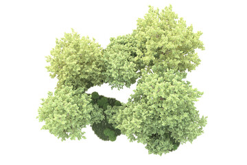 Obraz premium Landscape isolated on transparent background. 3d rendering - illustration